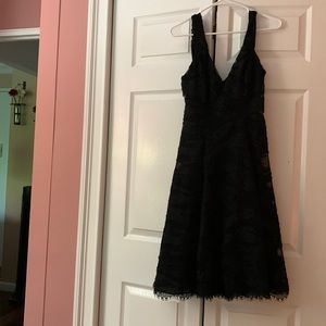 Dress the population black lace dress